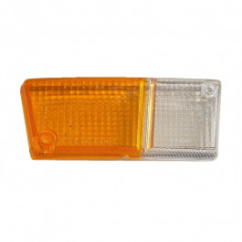 Cabochon bicolore de feu avant droit pour RENAULT R5