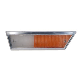 Cabochon de feu avant droit bicolore avec bord chromé de Citroën GS