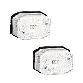 Jeu de 2 feux de gabarit cristal LED pour remorque, caravane et camping-car