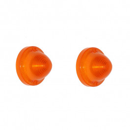 Jeu de 2 cabochons ambre pour feu avant de RENAULT DAUPHINE Export