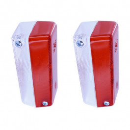Jeu de 2 cabochons bicolores pour feux de gabarit