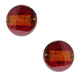 Jeu de 2 feux arrière LED 3 fonctions 140 mm