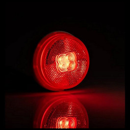 Jeu de 2 feux arrière de position rouge LED pour caravane, camping-car ou remorque