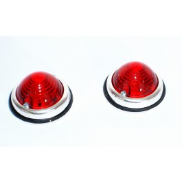 Jeu de 2 feux arrière rouge fonction position pour véhicule ancien 