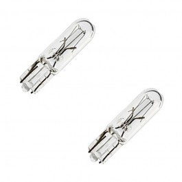 Jeu de 2 lampes témoin 24 Volts 1.2 Watt à culot verre T5