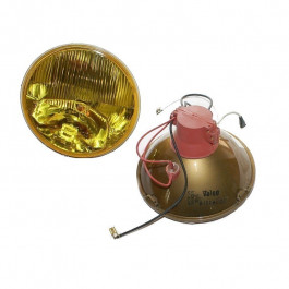 Jeu de 2 optiques de phares type AMPLILUX à glace jaune pour JAGUAR Type E