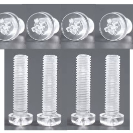 Jeu de 4 vis polycarbonate pour feux de voitures Italiennes