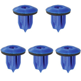 Jeu de 5 chevilles de carrosserie en plastique bleu