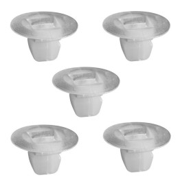 Jeu de 5 chevilles de carrosserie en plastique blanc
