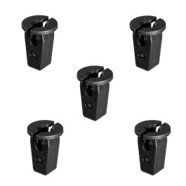 Jeu de 5 chevilles de carrosserie en plastique noir pour fixation carter d'aile et pare-boue
