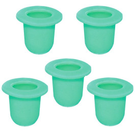 Jeu de 5 tétines en nylon vert