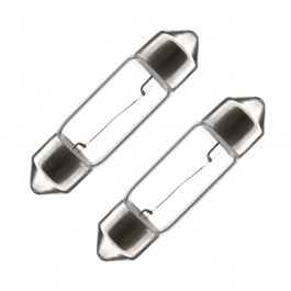 Jeu de 2 lampes navette 12 Volts 3 Watts type 8X28