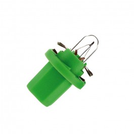 Jeu de 2 lampes témoin pour tableau de bord 12 Volts 2 Watt culot vert clair