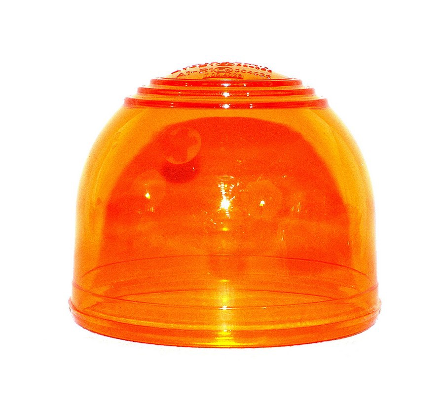 Cabochon ambre de gyrophare AJBA type MEGALUX
