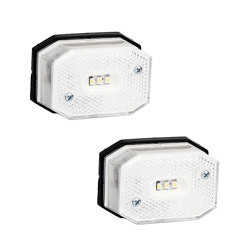 Jeu de 2 feux de gabarit cristal LED pour remorque, caravane et camping-car