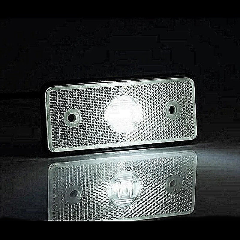 Feu de gabarit avant cristal LED pour remorque, caravane et camping-car