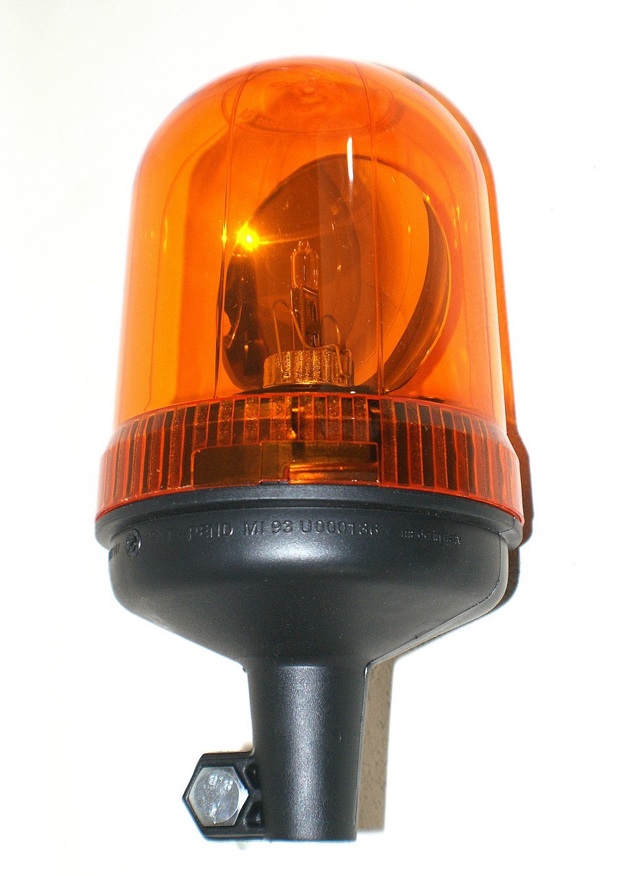 Gyrophare ambre 12 Volts sur hampe AJBA
