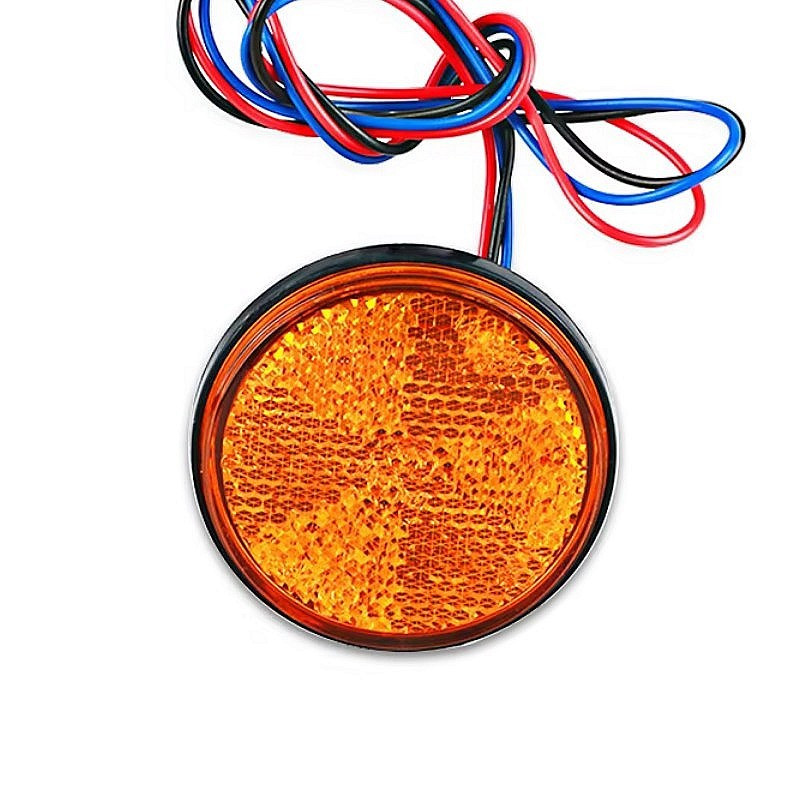 Jeu de 2 catadioptres ambre LED auto-luminescent