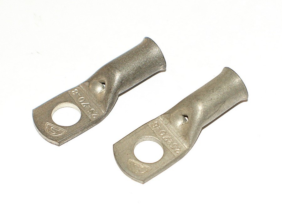 Jeu de 2 cosses tubulaires pour raccordement coupe-batterie