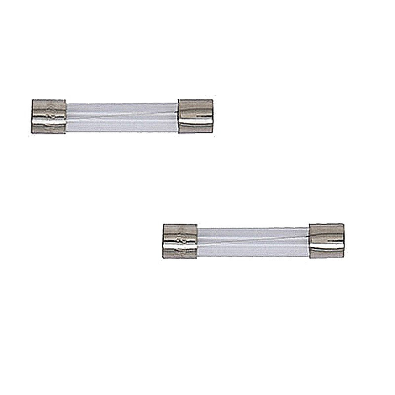 Jeu de 2 fusibles verre 32 mm pour interrupteurs à tirette