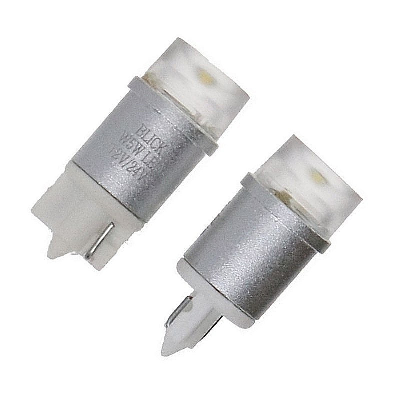 Jeu de 2 lampes LED 12/24 Volts équivalent 5 Watts veilleuse Wedge Base