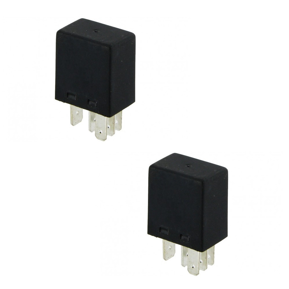 Jeu de 2 micro-relais inverseurs 5 bornes pour boitiers
