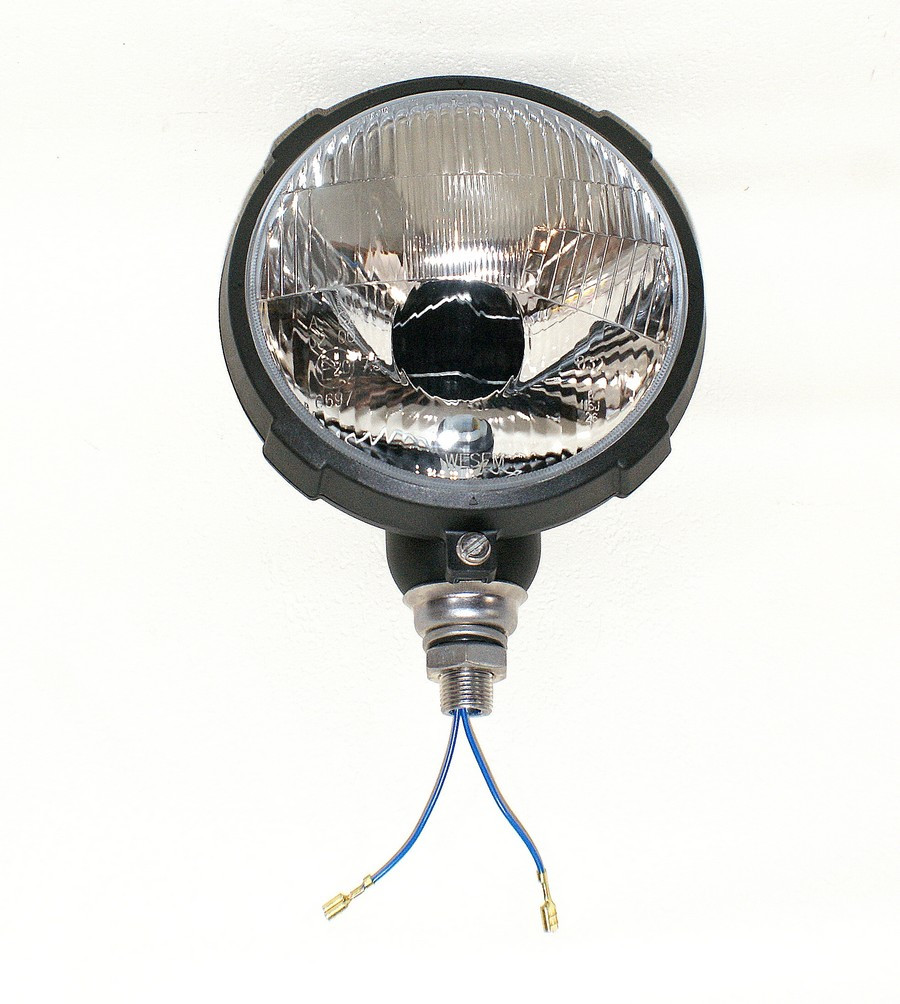 Jeu de 2 phares pour adaptation sur JEEP militaire en 6 volts éclairage jaune