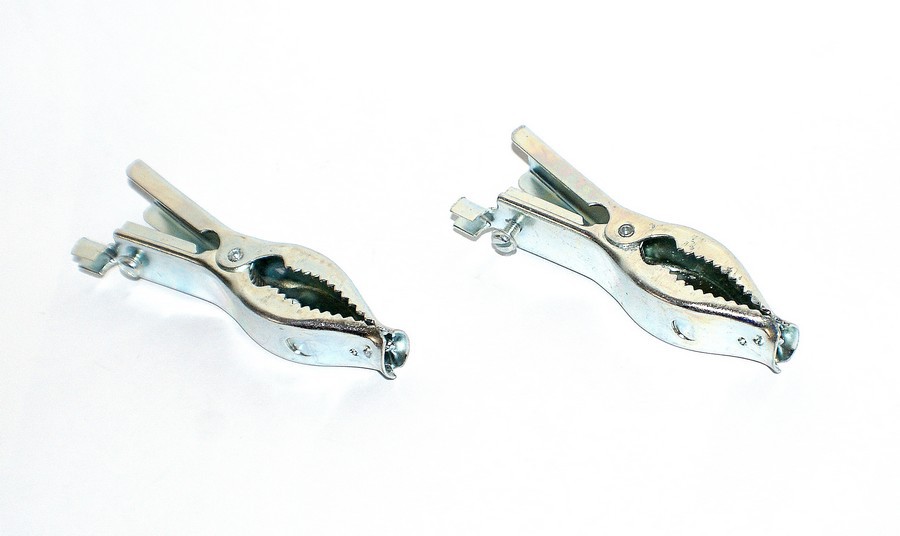 Jeu de 2 pinces de batterie type crocodile