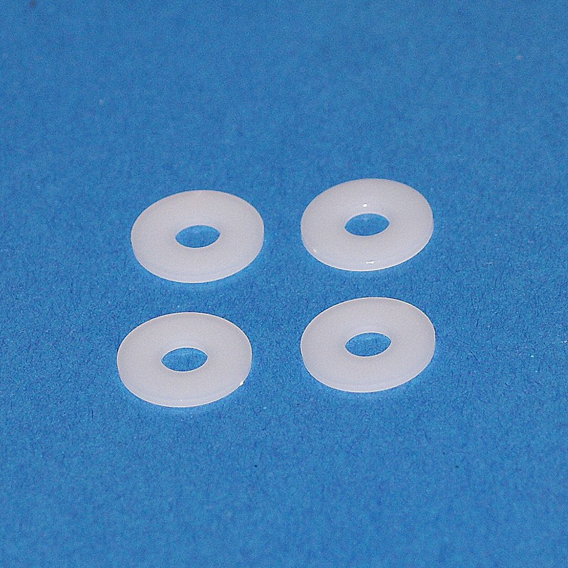 Jeu de 4 rondelles isolantes nylon pour contacts de feux arrières Citroën 2 CV et DYANE