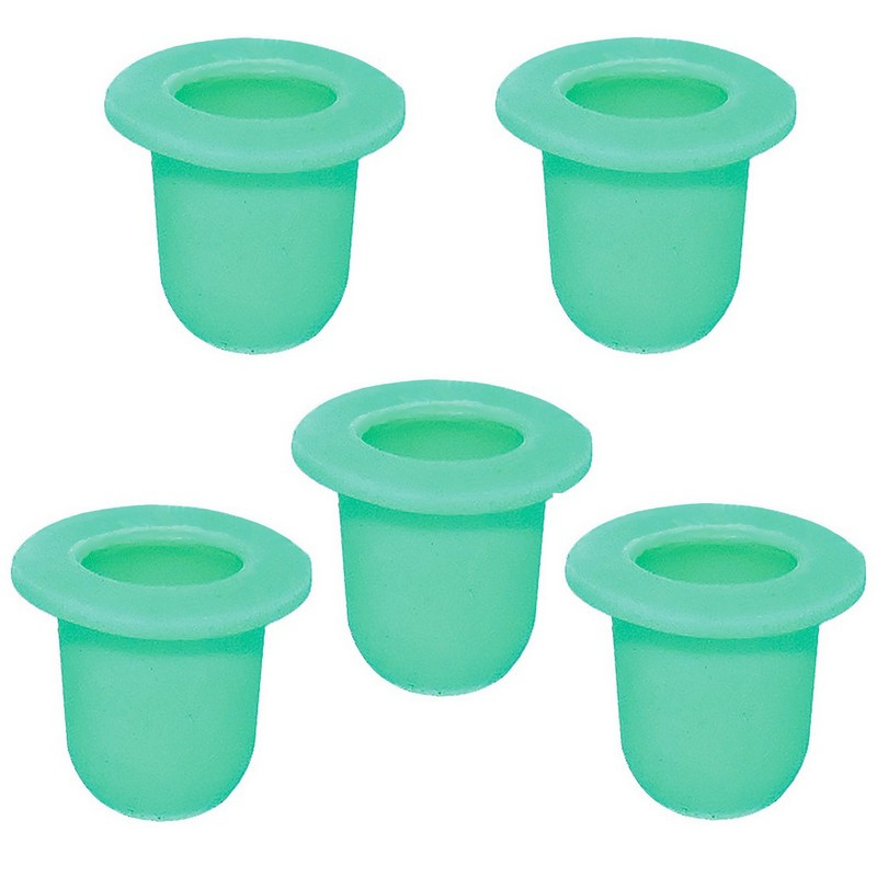 Jeu de 5 tétines en nylon vert