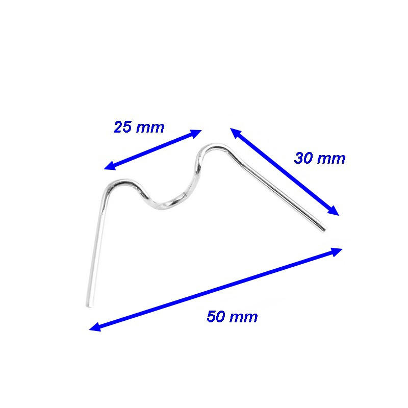 Jeu de 6 agrafes/ressorts pour fixation optiques de phares des Citroën 2 CV