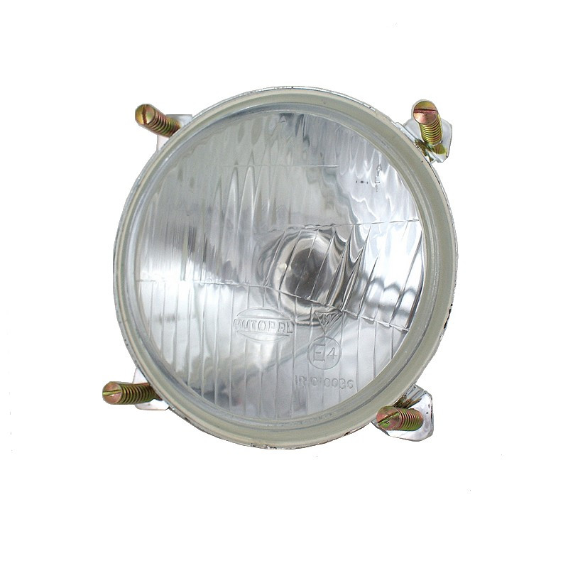 Optique de phare pour carénage de moto de course ancienne