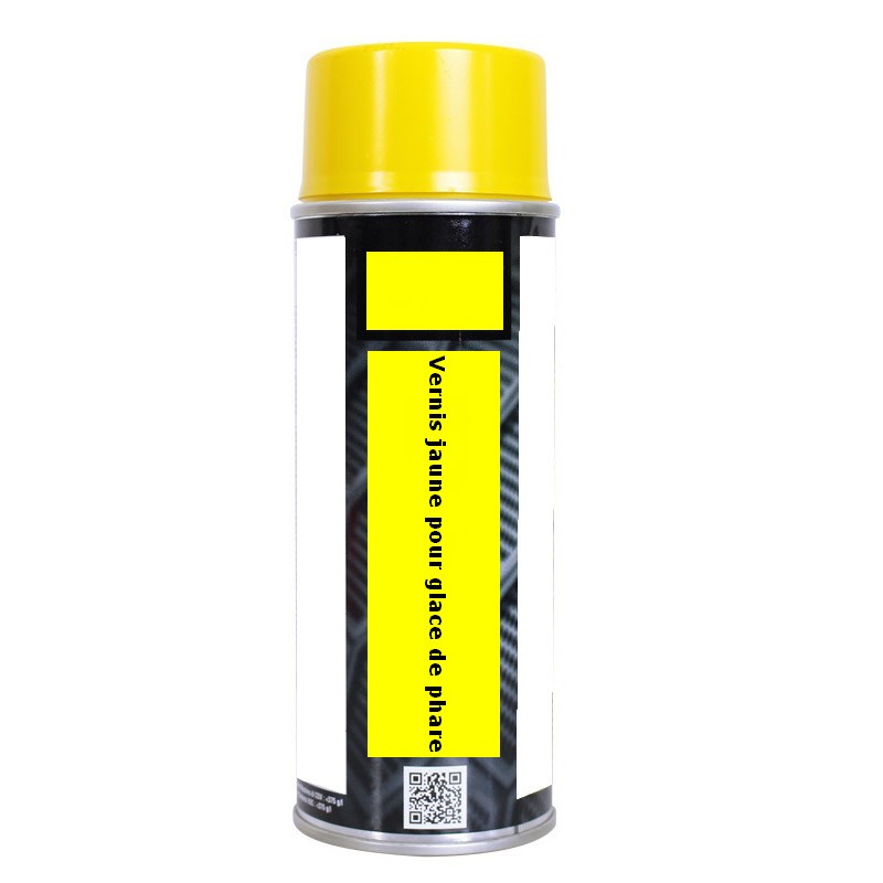 Bombe aérosol de vernis jaune pour glace de phare
