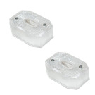 Jeu de 2 cabochons cristal pour feu de gabarit avant