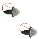 Jeu de 2 feux avant cristal 2 fonctions pour PEUGEOT 203