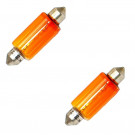 Jeu de 2 lampes navette 12 Volts 21 Watts Ambre