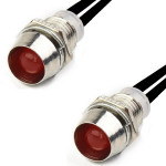 Jeu de 2 lampes témoin LED rouge
