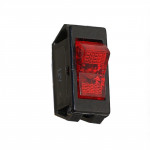 Interrupteur rectangulaire à bascule lumineux rouge pour phare de vélomoteur, de moto ou phare de travail agricole
