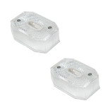 Jeu de 2 cabochons cristal pour feu de gabarit avant