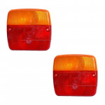 Jeu de 2 cabochons de feux arrières de remorques bagagères