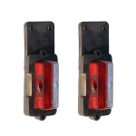 Jeu de 2 feux de gabarit suspendus rouge/cristal