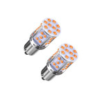 Jeu de 2 lampes LED ambre à culot BAU15S équivalent 12 Volts 21/5 Watts 