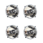 Jeu de 4 optiques de phares pour adaptation sur Citroën VISA avec 4 phares