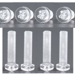 Jeu de 4 vis polycarbonate pour feux de voitures Italiennes