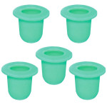 Jeu de 5 tétines en nylon vert