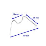 Jeu de 6 agrafes/ressorts pour fixation optiques de phares des Citroën 2 CV