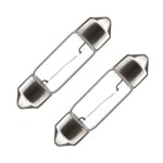 Jeu de 2 lampes navette 12 Volts 3 Watts type 8X28